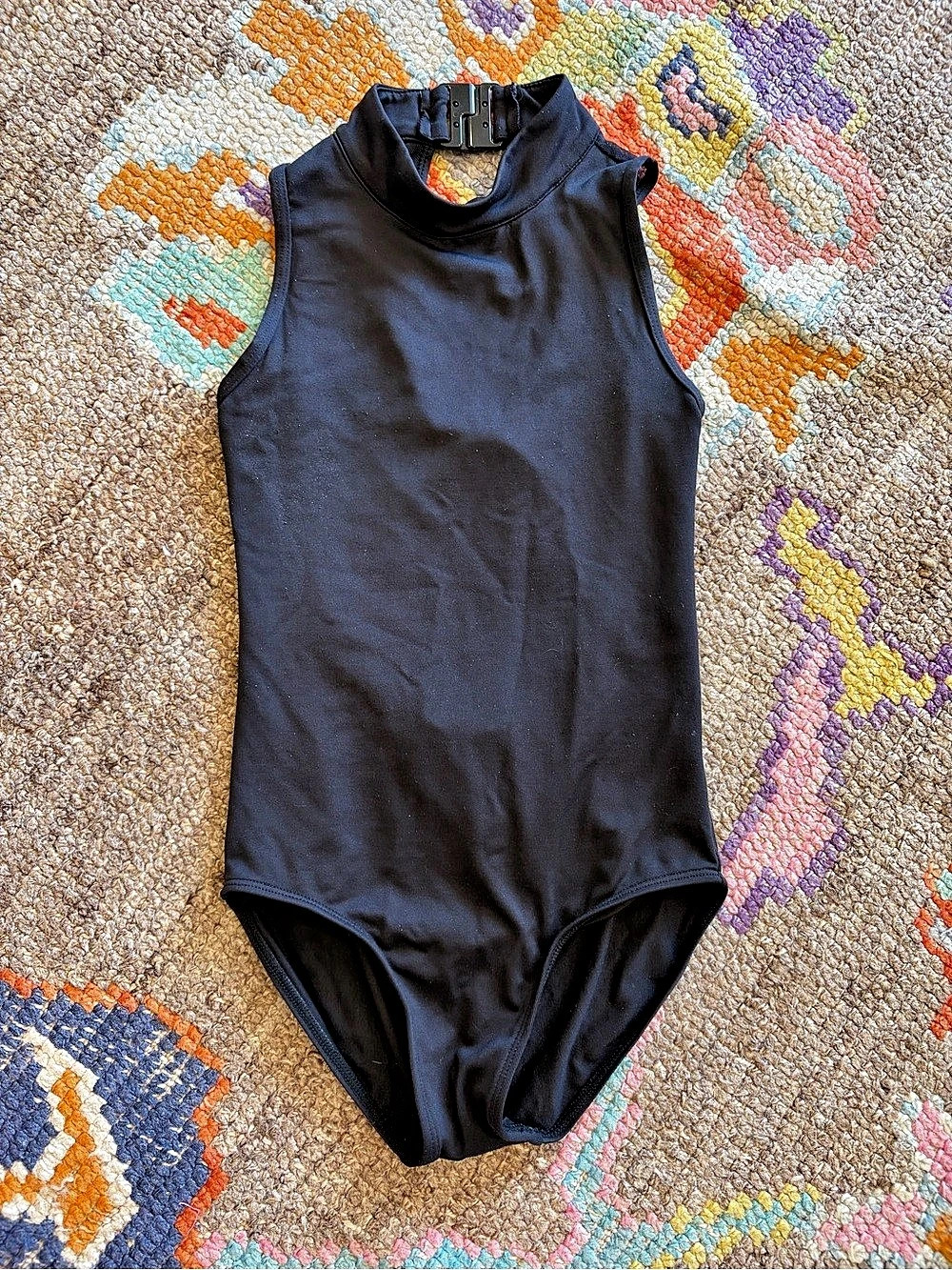 Danz N Motion Girls Black Dance Bodysuit Leotard Size 8-10